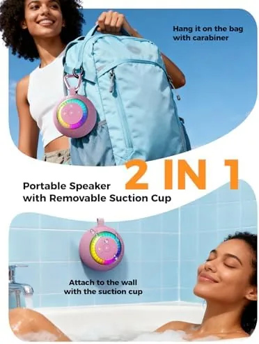 Testing the Bluetooth Shower Speaker IPX7 Waterproof: Removable Suction Cup, Pink | over two weeks