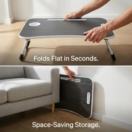 The BUYIFY 23" Foldable Lap Desk for Laptop Writing w/Cup Holder compared in context