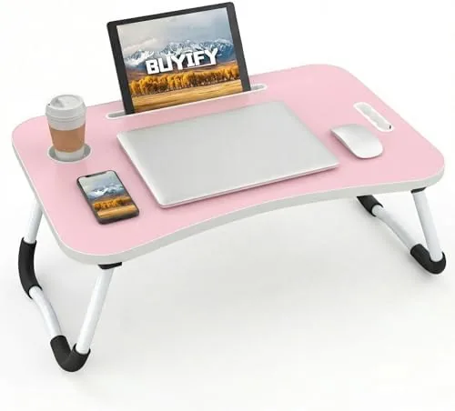 Testing the BUYIFY 23" Foldable Lap Desk for Laptop Writing w/Cup Holder over two weeks