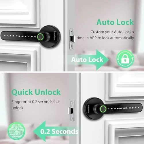 The Fingerprint Door Lock Biometric Door Knob with Keypad Keyless Entry in real use