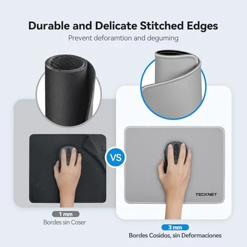 Close look at the TECKNET Mouse Pad with Durable Anti-fray Stitching, Small Mousepad | build quality