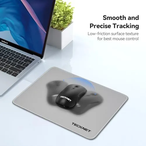 The TECKNET Mouse Pad with Durable Anti-fray Stitching, Small Mousepad | in real use