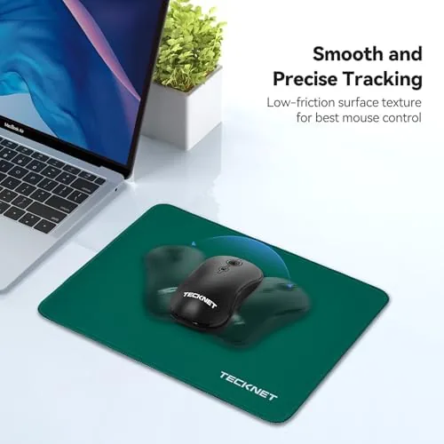 The TECKNET Mouse Pad with Durable Anti-fray Stitching, Small Mousepad | in real use