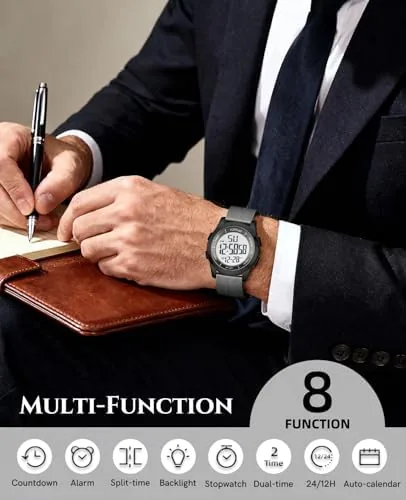 The Metal Ultra-Thin Waterproof Digital Watch Men | Military Watches with in real use