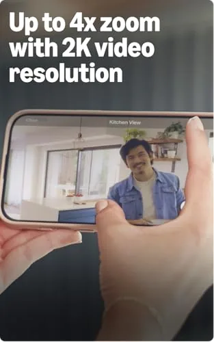 Live view from the Blink Mini 2K+ showing a dog in the living room