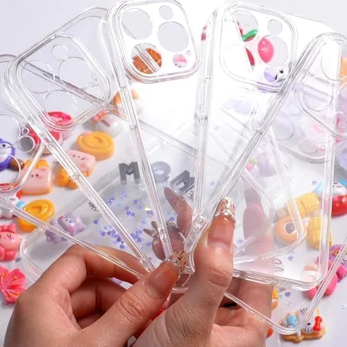 The stino DIY Phone Junk Case for iPhone, 10 Pack Clear in real use