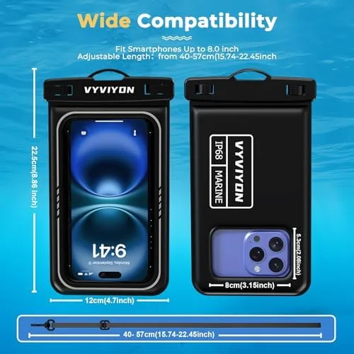 Another view of the Floating Waterproof Phone Pouch IPX8 Cellphone Dry Bags for Vacation