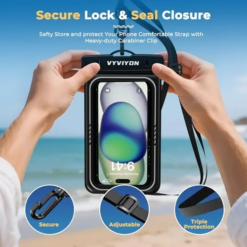 The Floating Waterproof Phone Pouch IPX8 Cellphone Dry Bags for Vacation compared in context