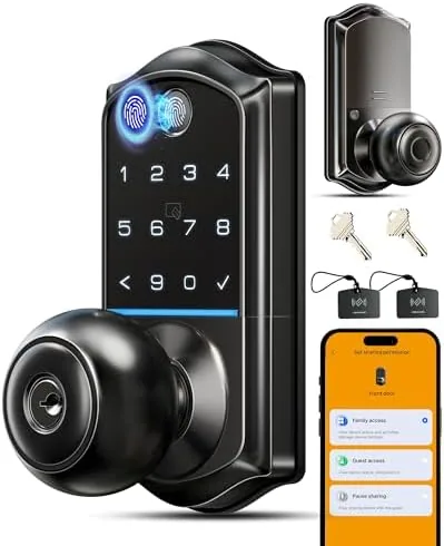 Veise VE018 Smart Door Knob Lock Review: Fingerprint Keyless Entry Anywhere