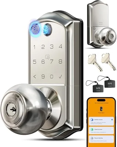 Veise VE018 Satin Nickel Smart Knob Lock Review: Keyless Entry With Style
