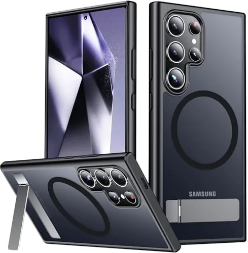 SPIDERCASE for Samsung Galaxy S24 Ultra Case,Built-in Stand,Black | Magnetic [3 Stand Ways] Invisible Review: Tested and Rated