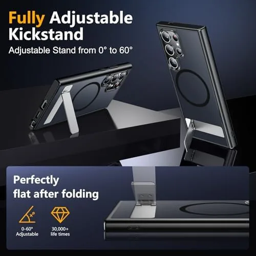 The SPIDERCASE for Samsung Galaxy S24 Ultra Case,Built-in Stand,Black | Magnetic in real use