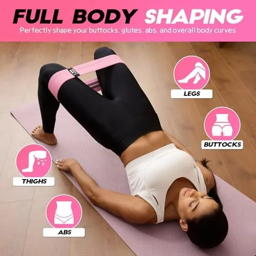 Another view of the Lianjindun Booty Resistance Bands for Legs & Glutes, Non-Slip Workout