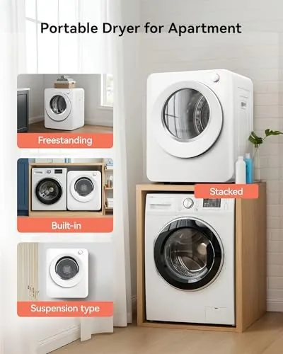 Euhomy portable dryer compared with a drying rack in a small room