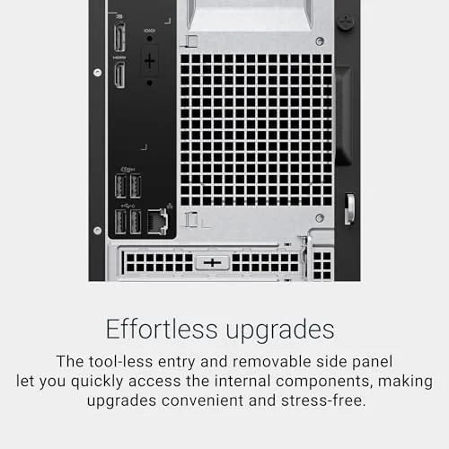 Dell tower desktop with a video editing timeline on the monitor