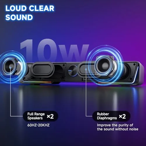 Close look at the Jeecoo A40 Bluetooth Computer Speakers with Clear Sound, USB Plug build quality