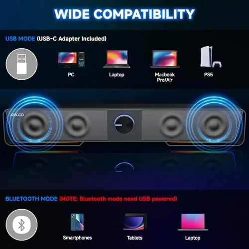The Jeecoo A40 Bluetooth Computer Speakers with Clear Sound, USB Plug in real use
