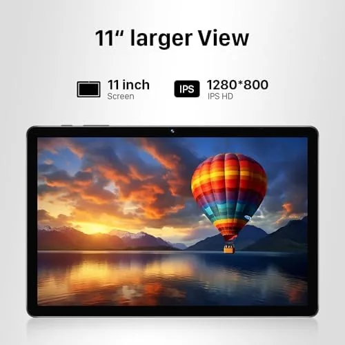Detail shot of the ApoloMedia 11" Tablet, 2026 Android 16 with Octa-core Processor, 8GB features