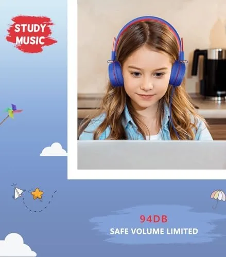 Another view of the Bywulanda Upgrade USB Type C Kids Headphone for School, 94dB