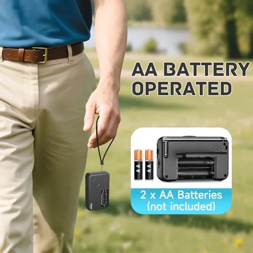 Close look at the 799 Mini Radio AM FM, Battery Operated Radio with Lanyard build quality