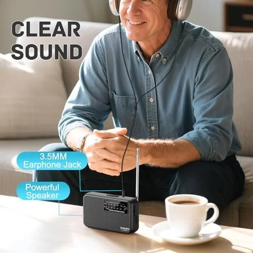 The 799 Mini Radio AM FM, Battery Operated Radio with Lanyard compared in context
