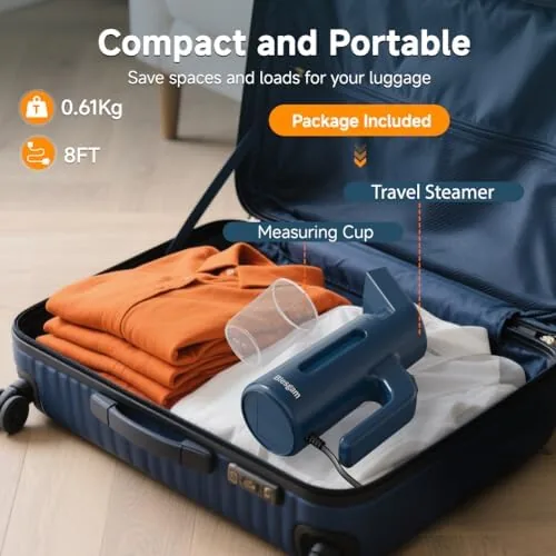 The Steamer for Clothes 700W, Double Row Steam Handheld Clothes Steamer in real use