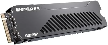Bestoss 2TB NVMe SSD with its heatsink out of the box