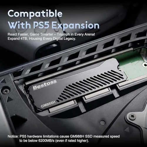 Benchmark screen showing the Bestoss SSD sequential read speed