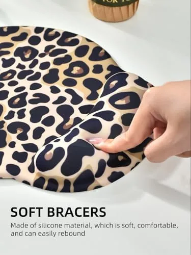 Close look at the Leopard Mouse Pad Wrist Support Wrist Rest, Ergonomic Mouse Pad build quality