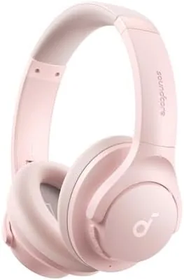 Overview of the Soundcore by Anker Q20i Hybrid Active Noise Cancelling Headphones, Pink