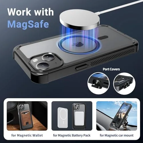 The jaroco Magnetic for iPhone 15 Case Heavy Duty Protection Black in real use
