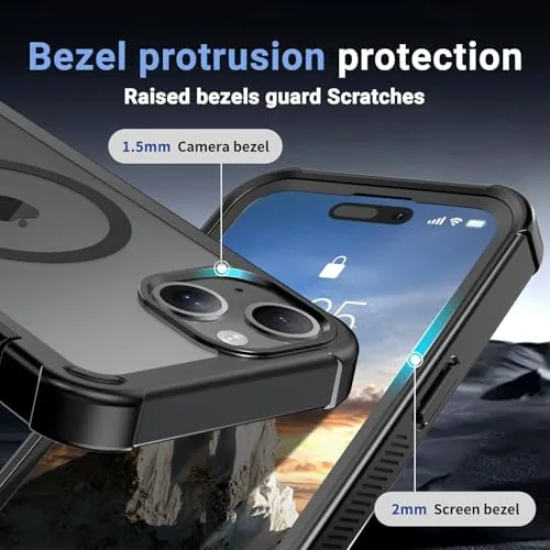 The jaroco Magnetic for iPhone 15 Case Heavy Duty Protection Black compared in context