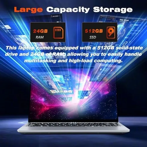 The KUMNOSAL 2026 Laptop,15.3 Inch Laptop with i5-8210Y(Up to 3.6GHz), 24GB in real use
