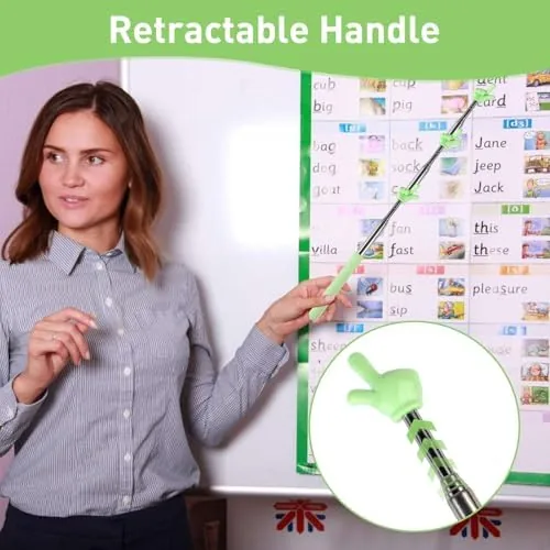 The Azureal 6PCS Pointer Finger Stick, Extendable Colorful Finger Pointer Stick in real use