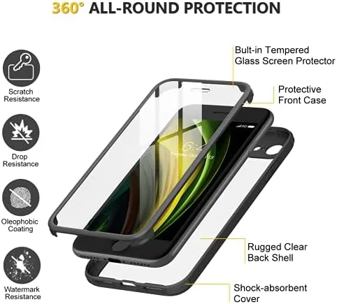 Close look at the miracase for iPhone SE Phone Case 3rd/2nd Generation 2022 2020 build quality