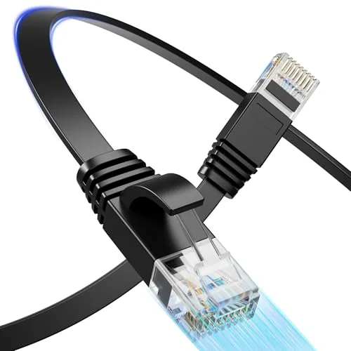 Testing the Cat 6 Flat Ethernet Cable 50 FT, UTP 10Gbps High-Speed over two weeks
