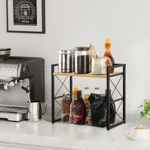 The YINMIT Desktop Shelf Organizer, 2 Tier Office Shelves, Wood Desk compared in context