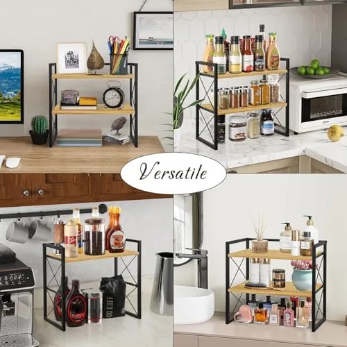 Testing the YINMIT Desktop Shelf Organizer, 2 Tier Office Shelves, Wood Desk over two weeks