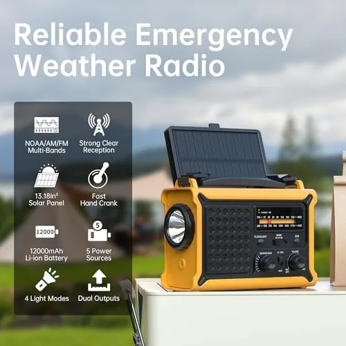 Close look at the Weather Radios Portable AM FM NOAA Alert with Battery Backup build quality