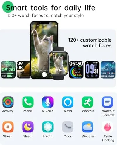 Testing the Smart Watches for Women Men, 1.83" HD Alexa Smart Watch over two weeks
