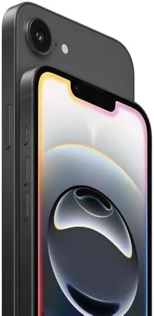 Close look at the Apple iPhone 16e, 128GB, Black - Unlocked (Renewed) build quality