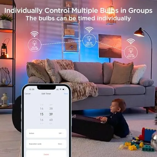 The I-SHUNFA Wi-Fi RGBCW Smart G9 LED Bulbs,Compatible with Alexa/Google Home,Multicolour in real use