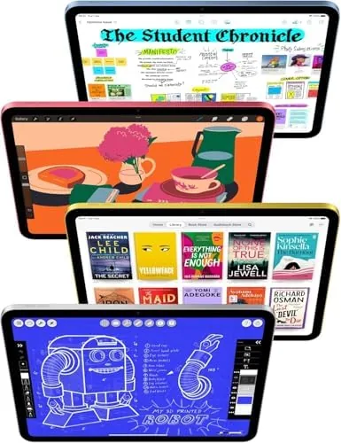 Another view of the Apple iPad (A16, 11-inch, 2025), 128GB, Wi-Fi, Silver (Renewed)
