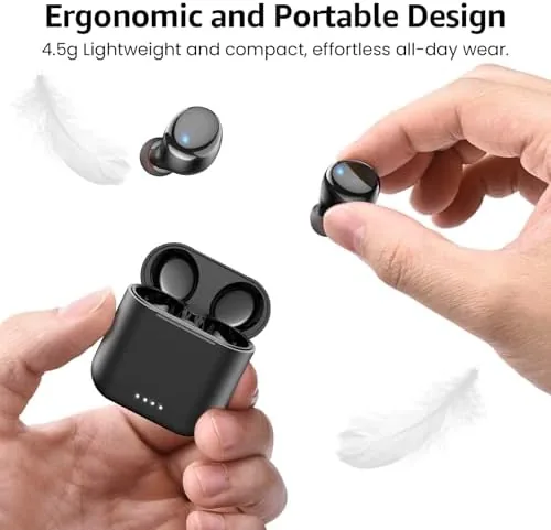 Unboxing the TOZO T6 showing the case, earbuds, ear tips, and cable