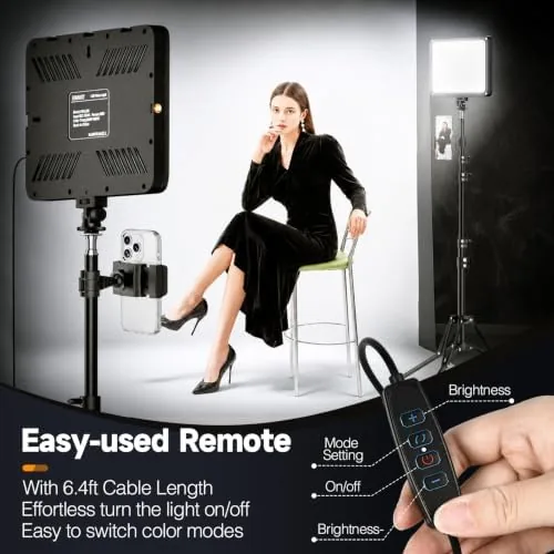 The EMART 2-Pack LED Video Light Kit with Phone Holder & compared in context
