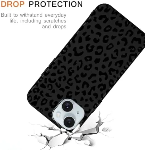 Another view of the 2 Pack for iPhone 15 6,1'' Cheetah Print Cases, Cute