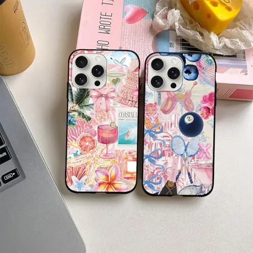 Testing the 2 Pack Preppy Pink Collage Phone Cases for iPhone 15 over two weeks