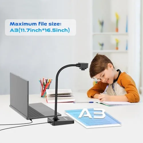 Another view of the AlKOR USB Document Camera for Teaching & Distance Learning,Manual Focus