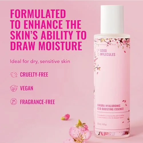 Close look at the Good Molecules Sakura Hyaluronic Acid Boosting Essence, 4 fl oz build quality
