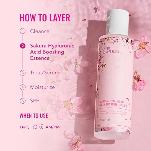 The Good Molecules Sakura Hyaluronic Acid Boosting Essence, 4 fl oz in real use